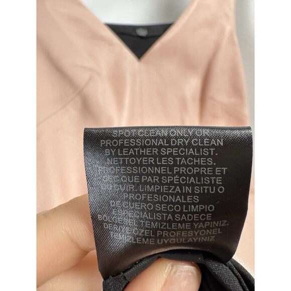 Tibi Baby Pink Lamb Leather Top Luxury Designer Old Money Pastel Baddie Rich XS - Picture 4 of 7